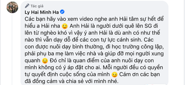 Lý Hải gây tranh vì dạy con &quot;đi lên từ hai bàn tay trắng&quot;, bà xã vội lên tiếng minh oan giúp chồng - Ảnh 2.