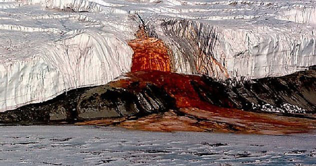 Bí ẩn thác nước có màu đỏ như máu, rất lạnh, siêu mặn và không bao giờ đóng băng - Ảnh 1.