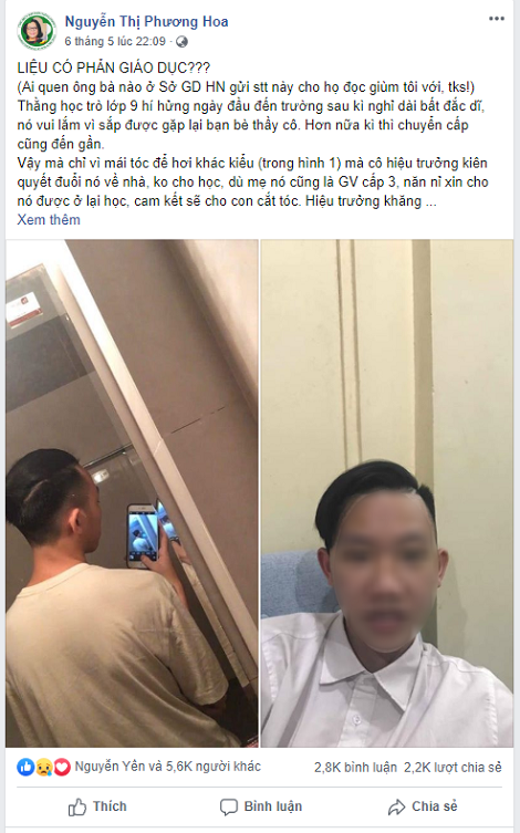 Cô giáo Nam Định cắt tóc học sinh - Ảnh 2.
