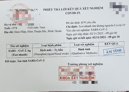 Bình Thuận: Mở rộng chuyên án và bắt nhóm người làm giả giấy tờ xét nghiệm Covid-19 - Ảnh 1.