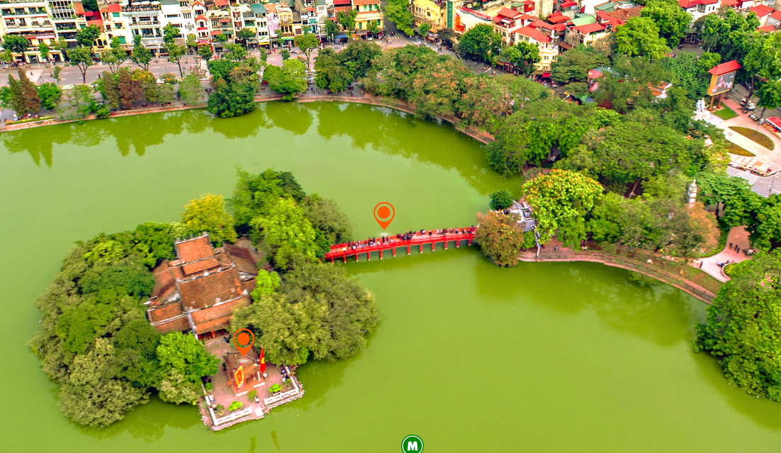 Hồ Gươm, cầu Thê Húc khác lạ qua triển lãm trực tuyến - Ảnh 2.