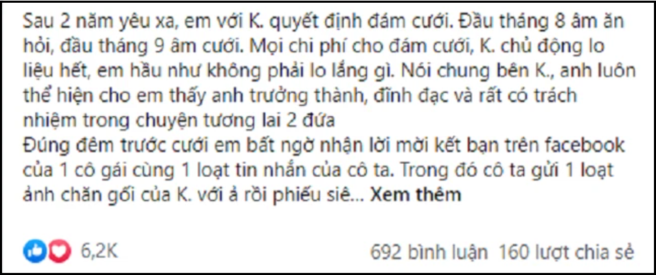 Sát ngày cưới nhận được ảnh nóng của chú rể, cô dâu có quyết định bất ngờ - Ảnh 1.