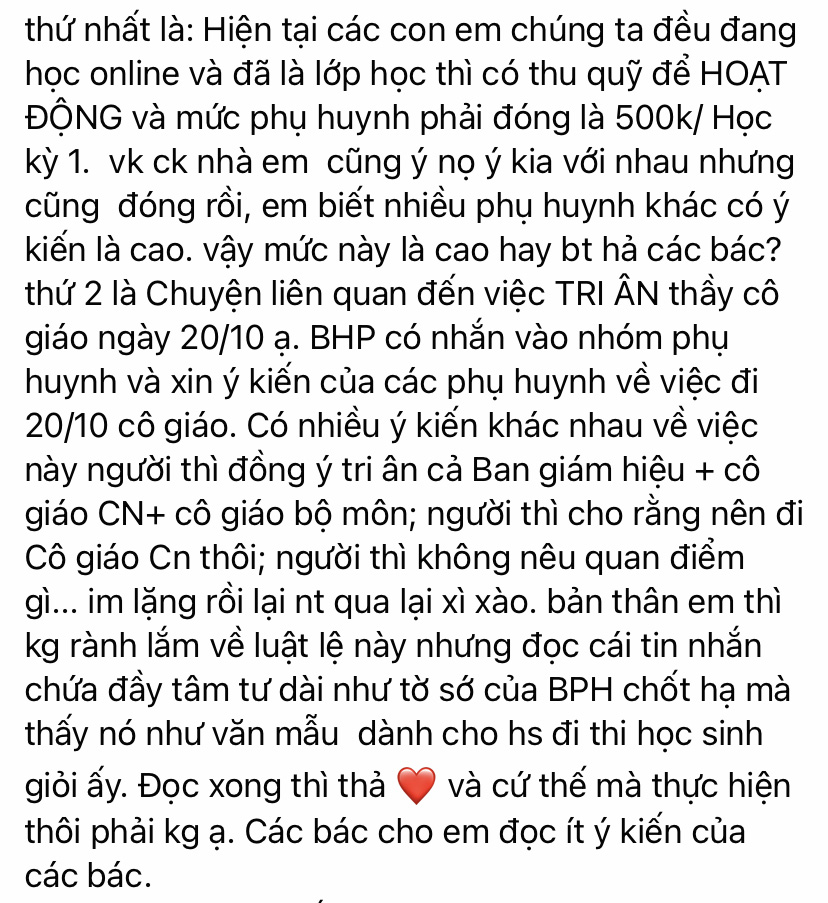 Con học online vẫn phải đóng tiền quỹ lớp, nhiều phụ huynh tranh cãi kịch liệt - Ảnh 2.