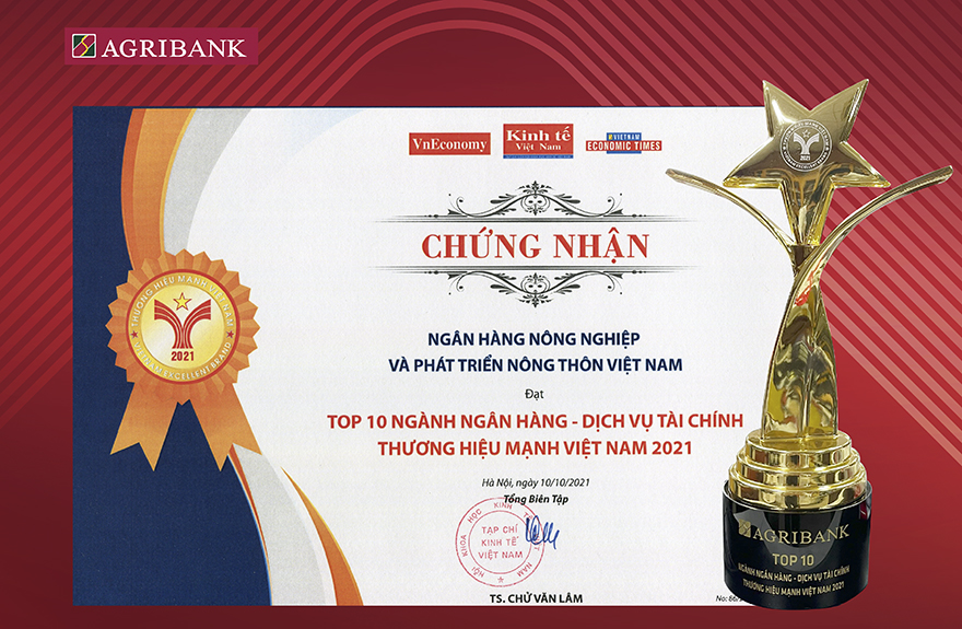 Agribank – TOP10 Thương hiệu Mạnh Việt Nam lĩnh vực Tài chính, Ngân hàng năm 2021 - Ảnh 1.