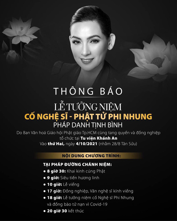 Lễ viếng ca sĩ Phi Nhung sẽ được tổ chức với nhiều quy định nghiêm ngặt - Ảnh 1.