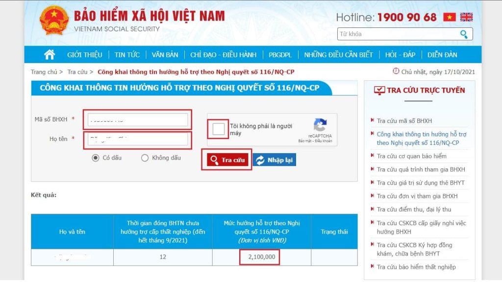 Cách tra cứu thông tin hưởng hỗ trợ thất nghiệp do Covid -19 trên điện thoại siêu đơn giản và nhanh chóng - Ảnh 3.