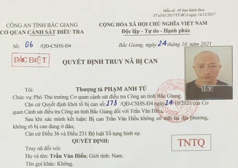 Thảm sát ở Bắc Giang: Khởi tố, truy nã nghi phạm  - Ảnh 1.