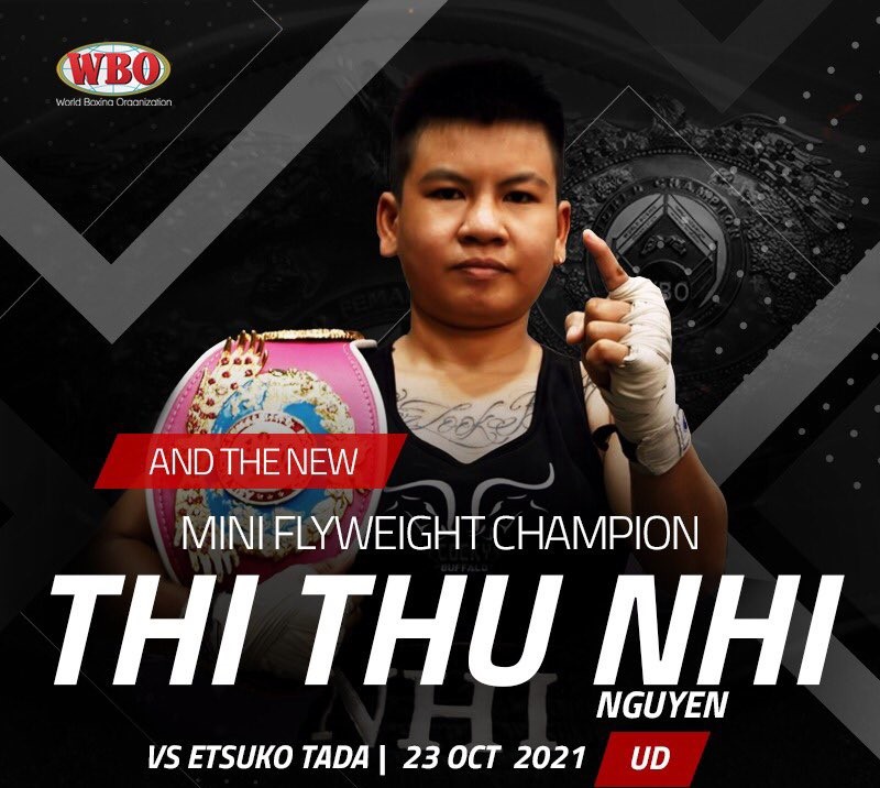 WBO công nhận đai vô địch thế giới của Thu Nhi - Ảnh 1.