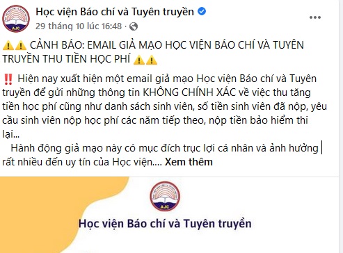 Email giả mạo yêu cầu tân sinh viên đóng học phí nhằm trục lợi - Ảnh 1.