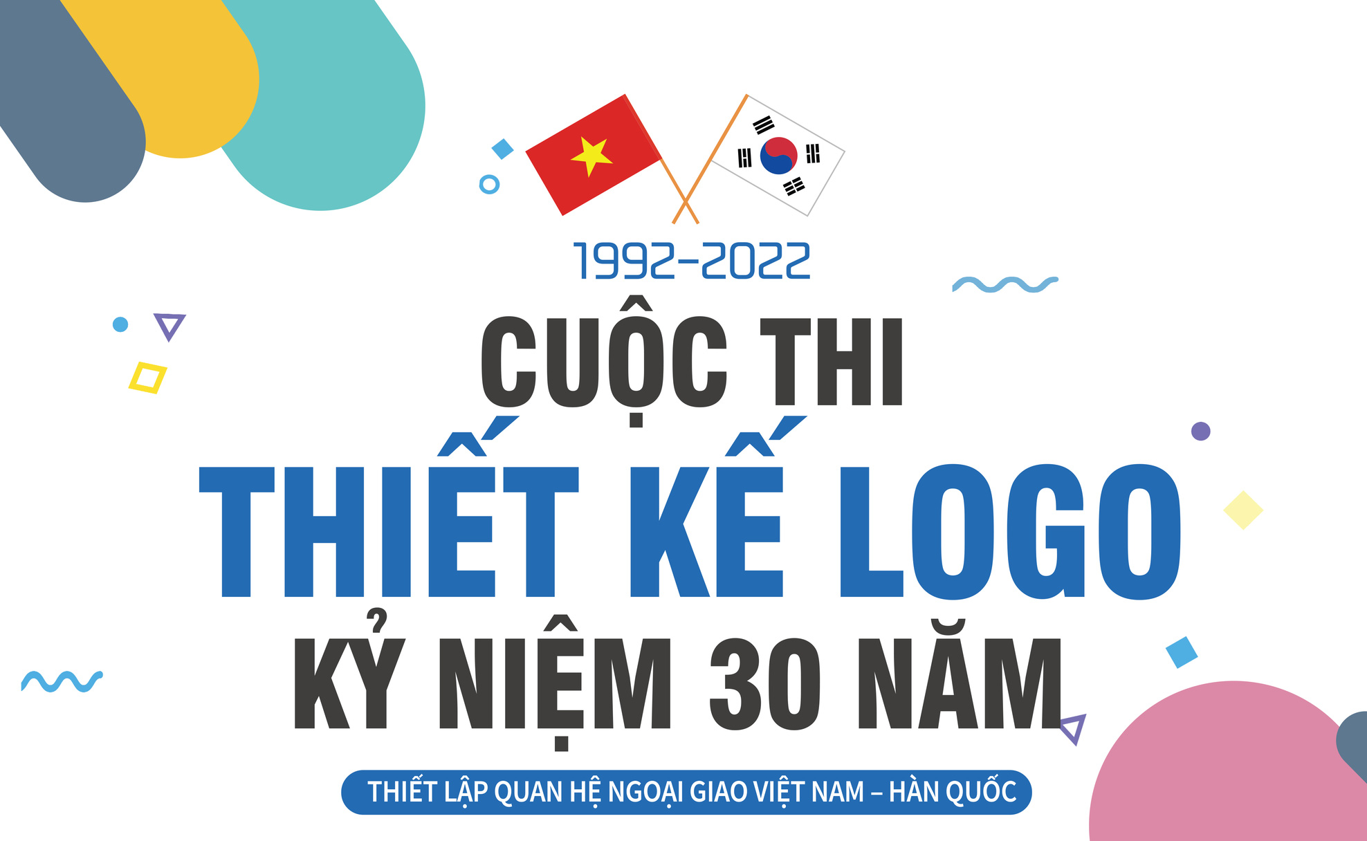 Thiết kế logo kỷ niệm 30 năm quan hệ ngoại giao Việt Nam – Hàn Quốc
