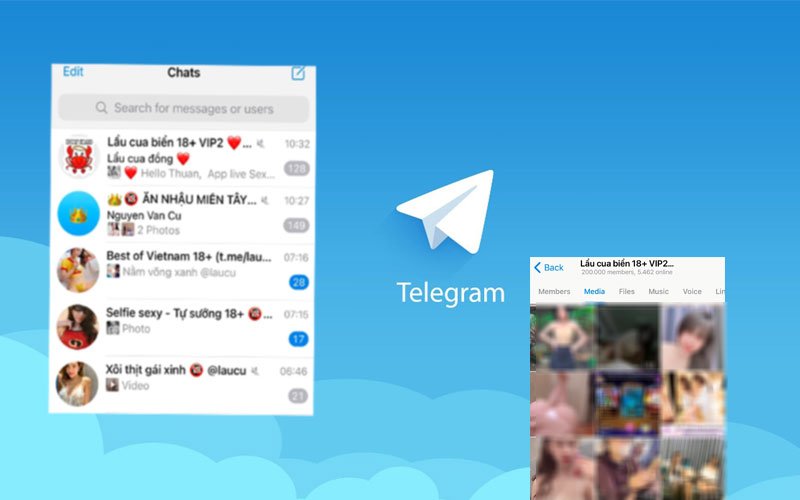 "Chợ" mua bán clip, ảnh đồi trụy trên ứng dụng Telegram