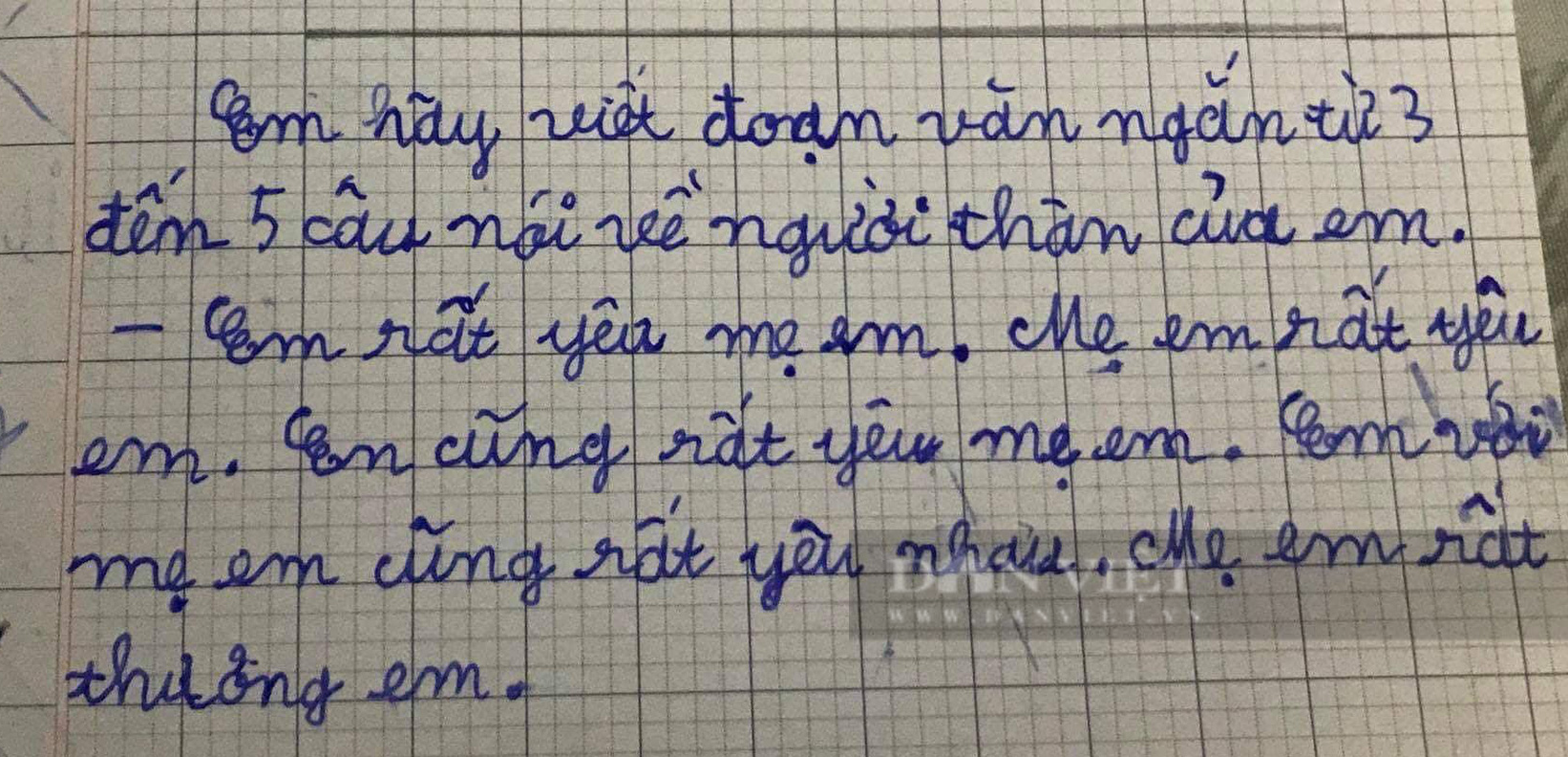 Cậu bé lớp 3 làm Văn tả người hàng xóm, viết vài câu ngắn gọn mà gây sốt vì... lộ cả &quot;bí mật&quot; - Ảnh 2.