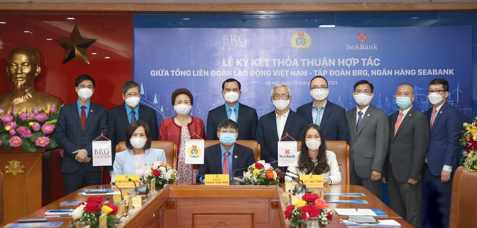Tổng Liên đoàn Lao động Việt Nam ký kết Thỏa thuận hợp tác với Tập đoàn BRG và Ngân hàng SeABank - Ảnh 1.