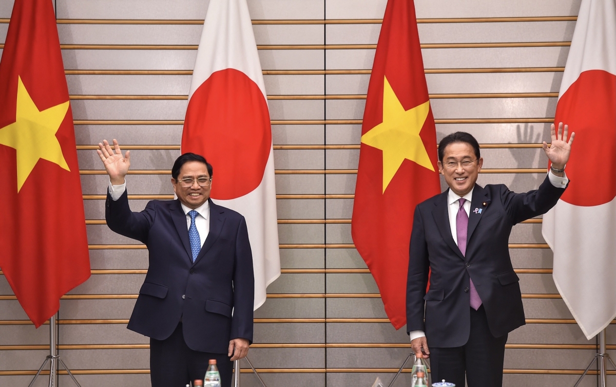 Lễ đón chính thức Thủ tướng Chính phủ Phạm Minh Chính thăm Nhật Bản - Ảnh 4.