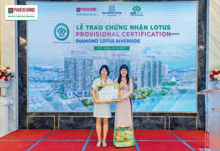 Diamond Lotus Riverside được VGBC trao chứng nhận Lotus Provisional Certification - Ảnh 1.