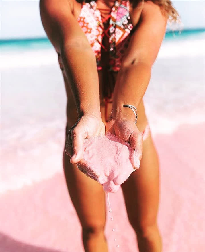 Bãi biển màu hồng phấn lãng mạn bậc nhất thế giới - Ảnh 2.