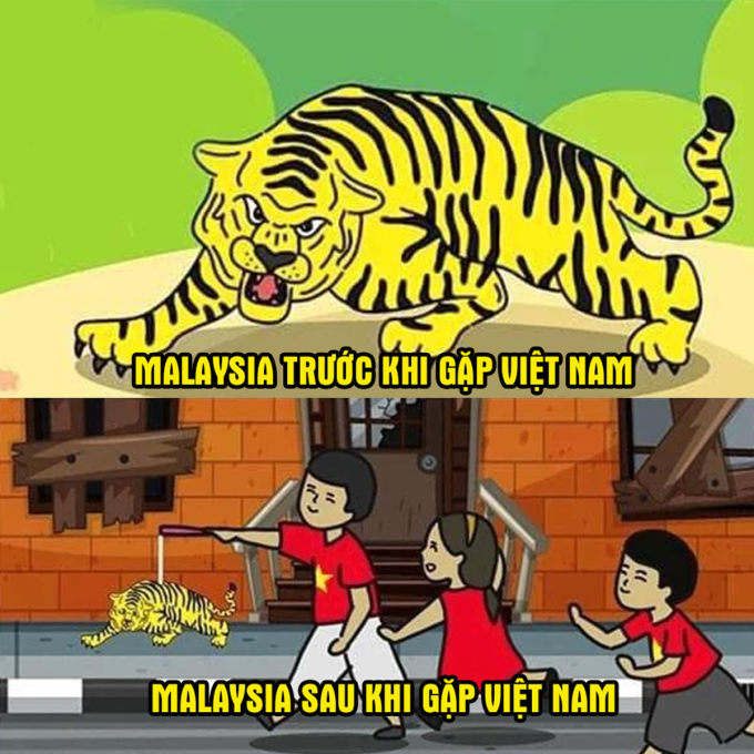 Ảnh chế: ĐT Việt Nam khiến Malaysia thành &quot;Hổ giấy&quot;, Công Phượng giống Hai Phượng - Ảnh 1.