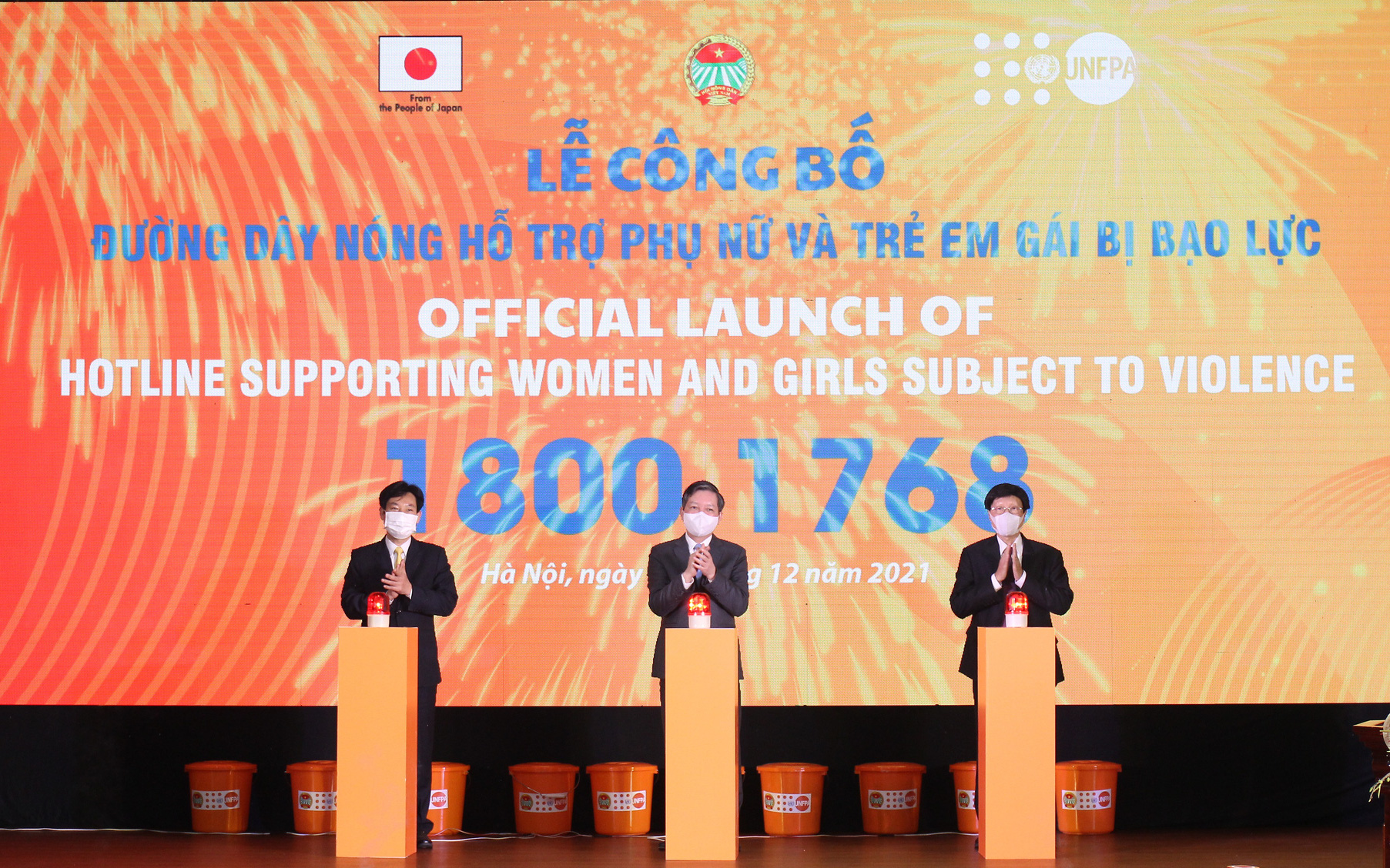 Hội Nông dân Việt Nam - UNFPA: Công bố đường dây nóng 18001768 hỗ trợ phụ nữ và trẻ em bị bạo lực