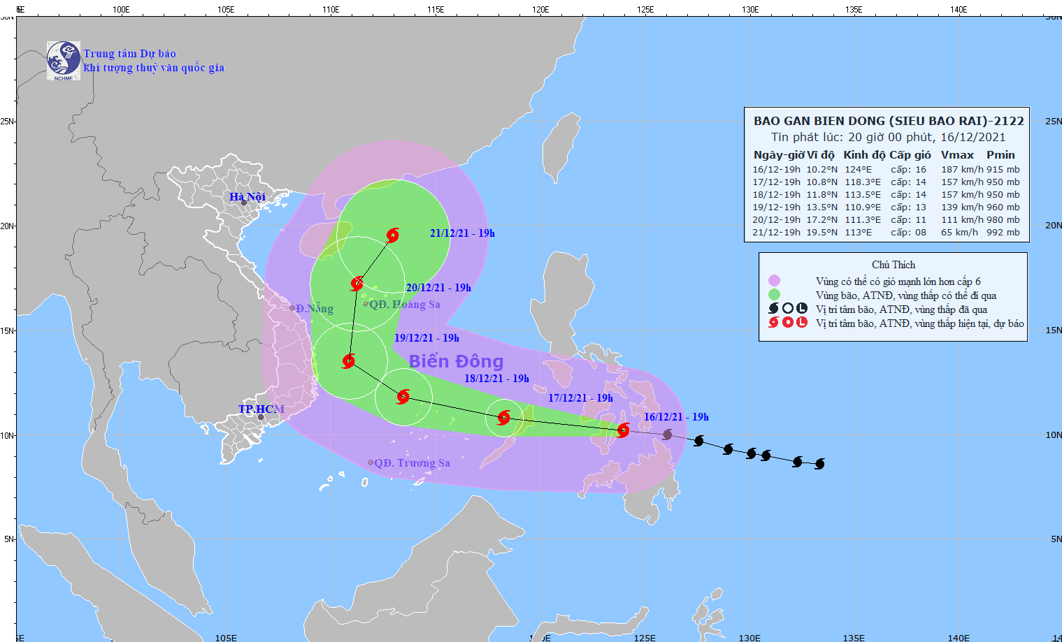 Thời tiết hôm nay 17/12: Miền Bắc đón không khí lạnh, siêu bão RAI tiến vào Biển Đông  - Ảnh 2.