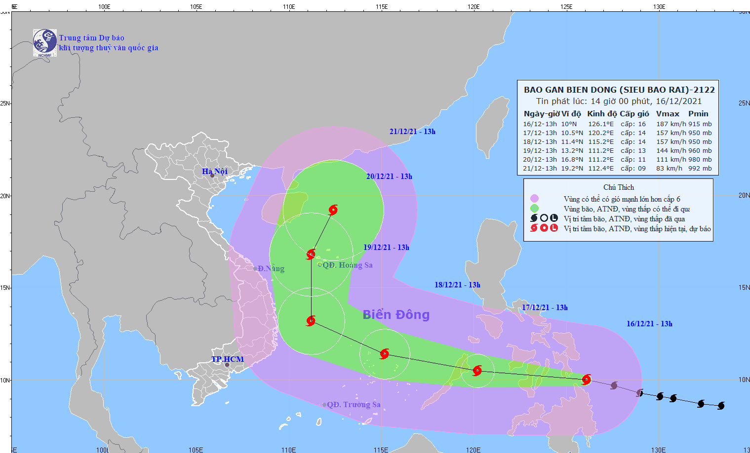 Chuyên gia dự báo trả lời câu hỏi: Siêu bão RAI có ảnh hưởng đến khu vực miền Trung của Việt Nam hay không? - Ảnh 2.