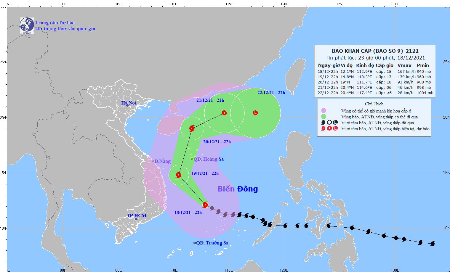 Chuyên gia dự báo: Bão số 9 giật cấp 17, hôm nay (19/12) sẽ là cao điểm của sức gió ở vùng biển - Ảnh 3.