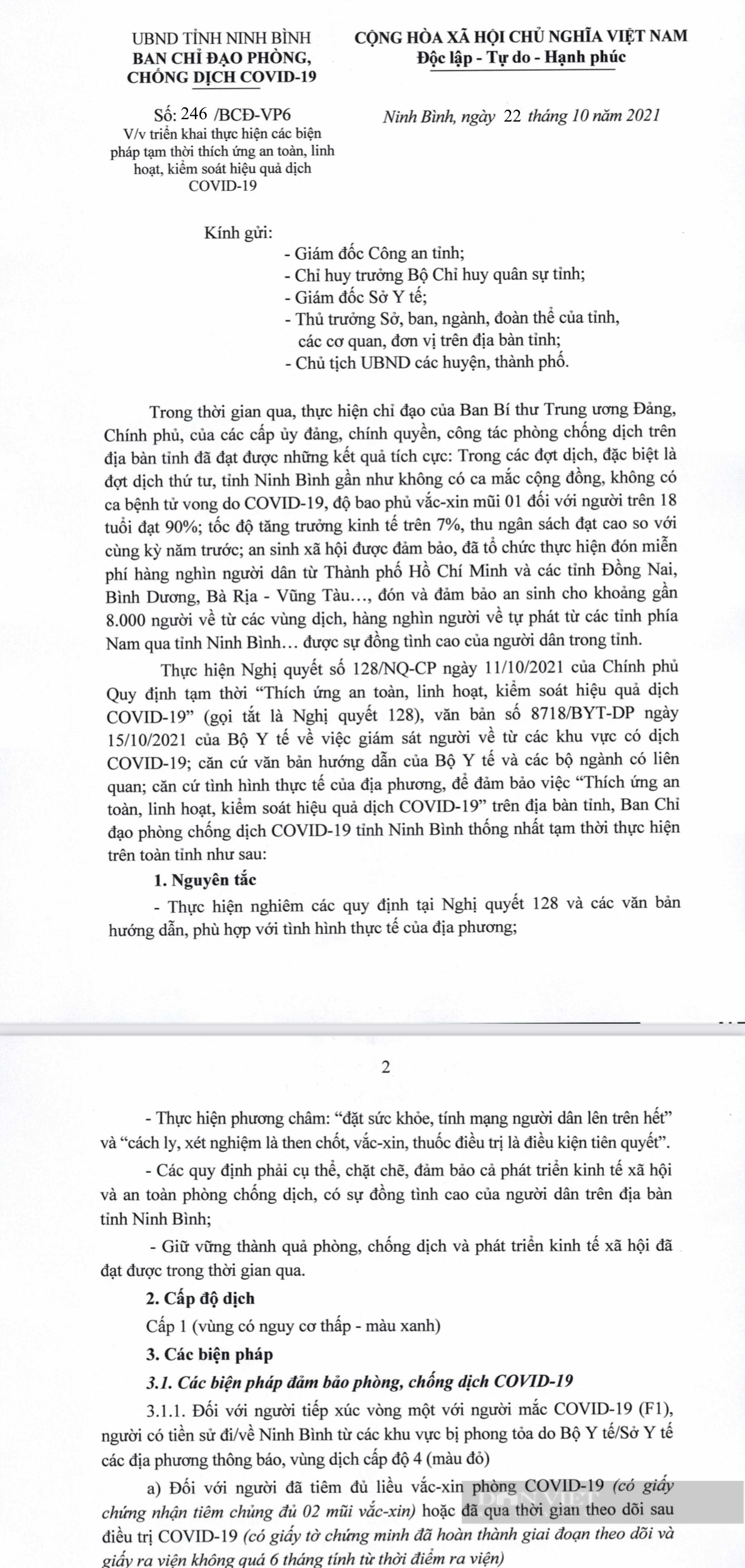 Hà Nội về Ninh Bình, tiêm đủ 2 mũi vắc xin, vẫn bị đi cách ly tập trung: “Tất cả theo chỉ đạo từ tỉnh”? - Ảnh 5.