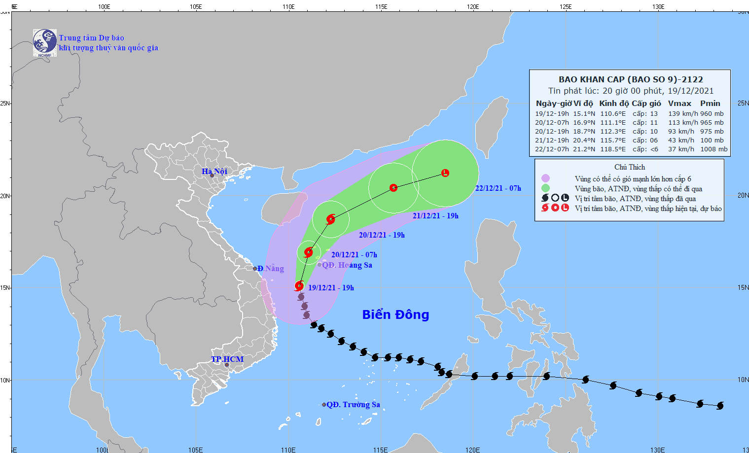 Thời tiết hôm nay 20/12: Chịu ảnh hưởng của bão số 9, Miền Trung mưa lớn - Ảnh 1.