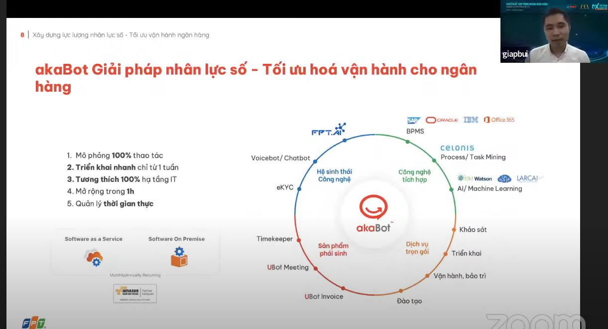 Ông Bùi Đình Giáp trình bày về Nhân lực số - tối ưu vận hành ngân hàng