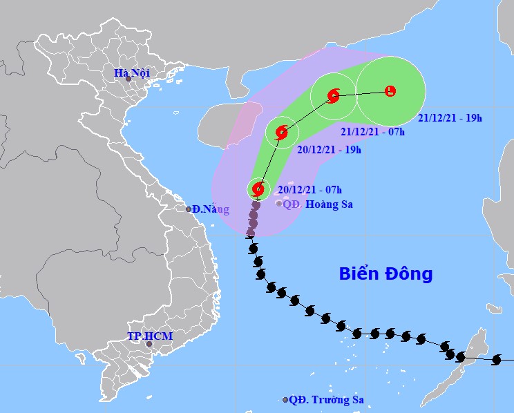 Bão số 9 đổi hướng di chuyển, suy yếu nhanh - Ảnh 1.