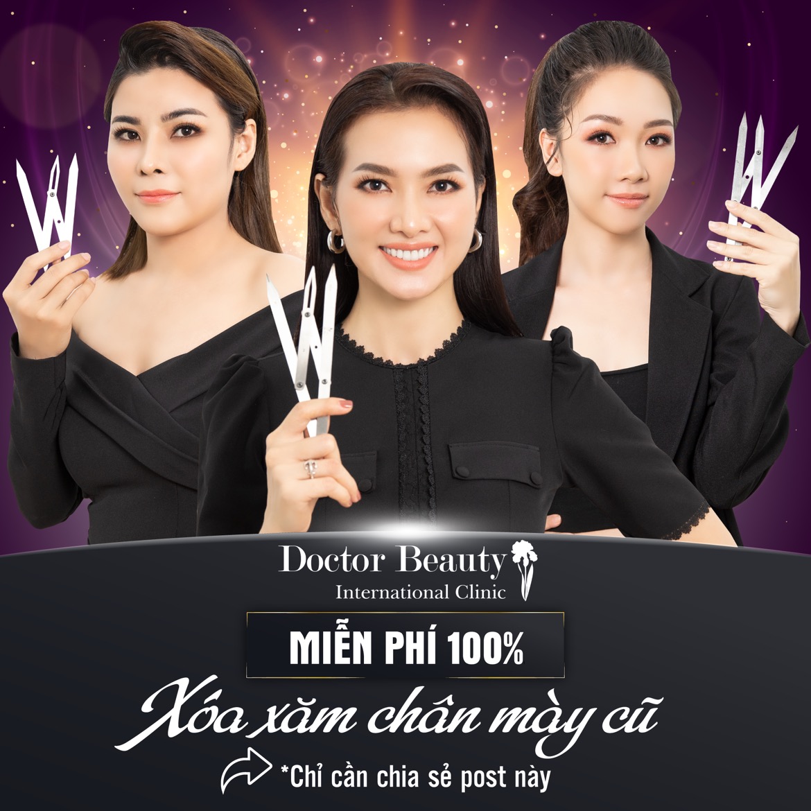 Doctor beauty international Clinic miễn phí xóa xăm chân mày - Ảnh 1.