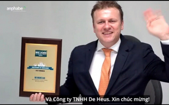 Nhà sản xuất thức ăn chăn nuôi De Heus được vinh danh Top 100 nơi làm việc tốt nhất Việt Nam