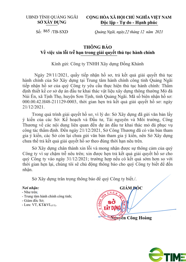 Quảng Ngãi: Giám đốc Sở Xây dựng xin lỗi doanh nghiệp vì chậm giải quyết thủ tục  - Ảnh 3.