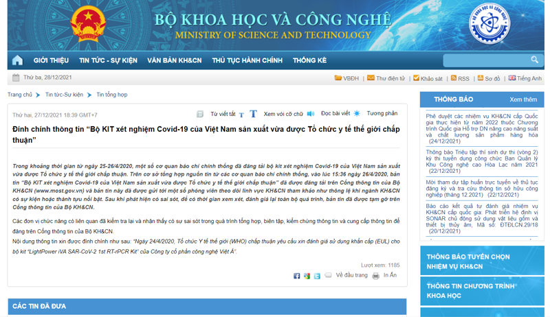 Kit test Việt Á được WHO chấp thuận là từ... báo chí: Bộ KH&CN đang ngụy biện, trốn tránh trách nhiệm? - Ảnh 1.