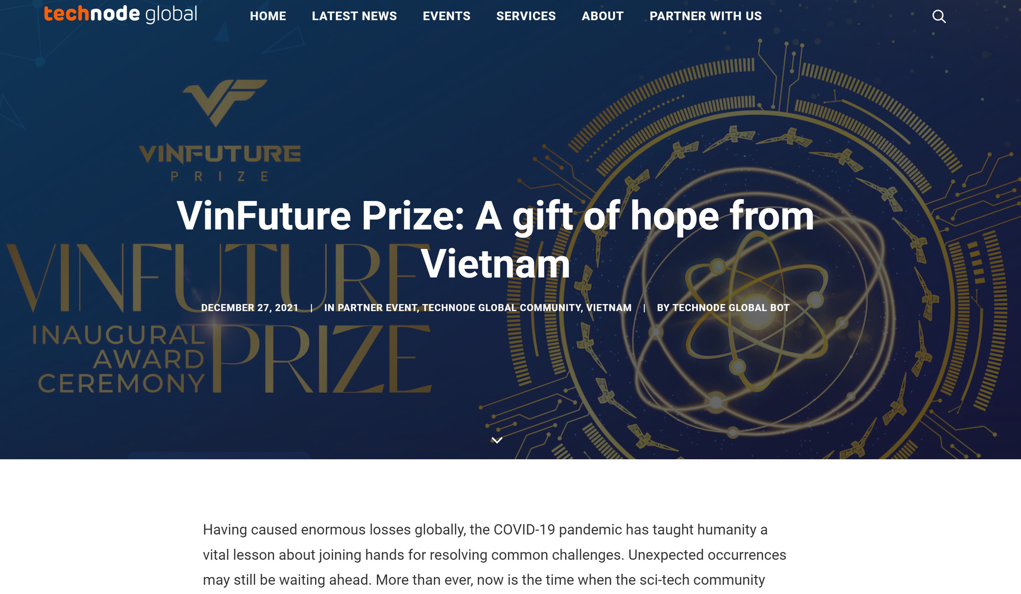 Báo châu Á gọi VinFuture là &quot;món quà mang theo hi vọng&quot; từ Việt Nam - Ảnh 1.