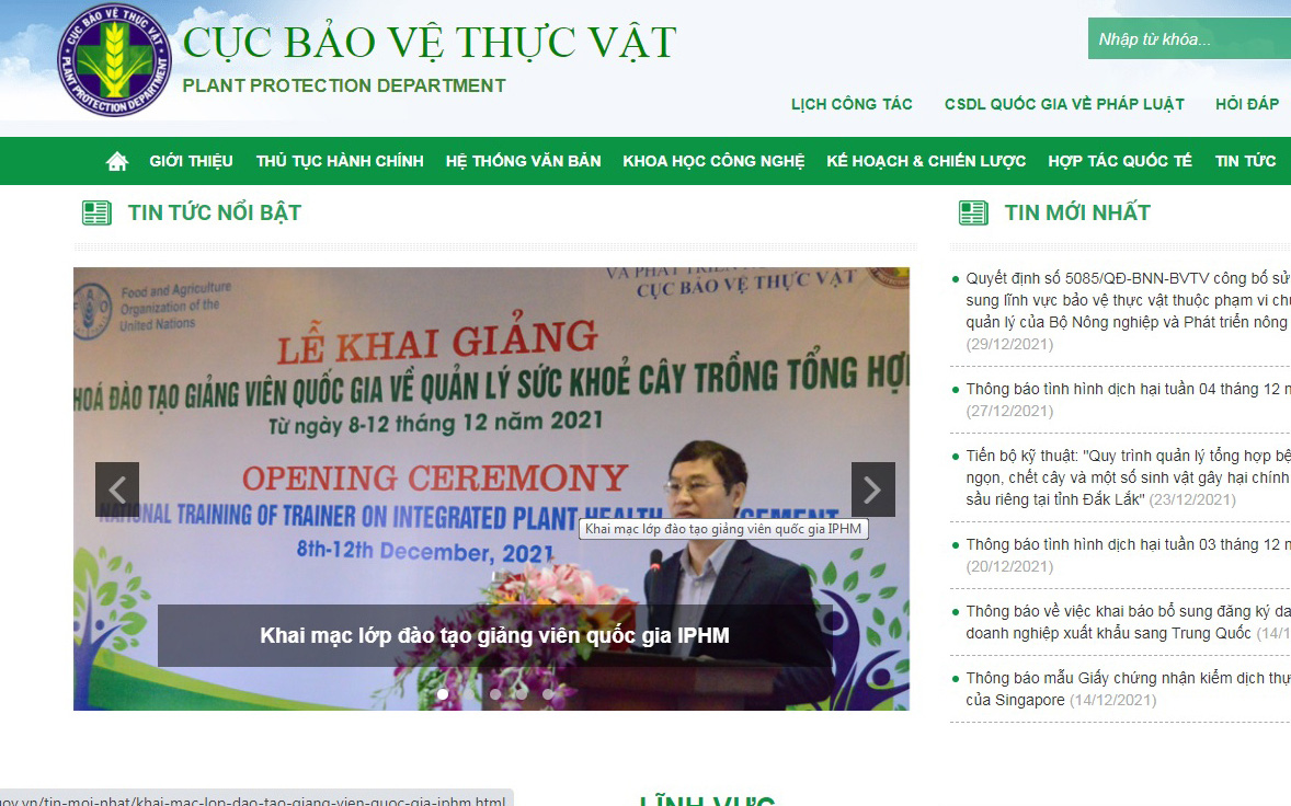 Hỏi- đáp về thủ tục nhập khẩu thuốc BVTV và phân bón trên hệ thống Một cửa quốc gia