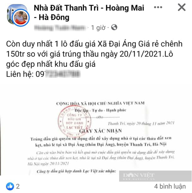 Hà Nội: &quot;Chốt&quot; đất đấu giá huyện ngoại thành chạm ngưỡng 100 triệu đồng/m2 - Ảnh 5.