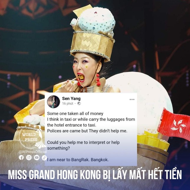 Miss Grand Hong Kong mất sạch tiền sau đêm chung kết, phải cầu cứu cư dân mạng ở sân bay - Ảnh 1.