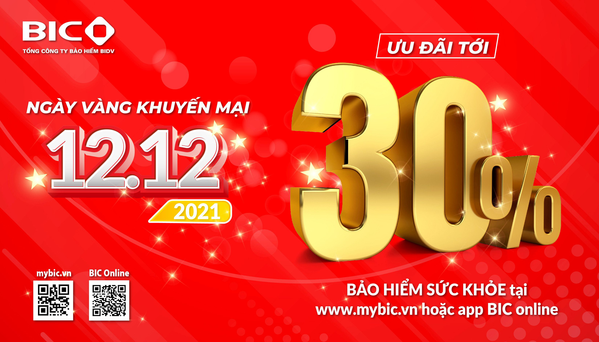 Ngày vàng 12.12: BIC giảm tới 30% phí bảo hiểm sức khỏe trực tuyến - Ảnh 1.