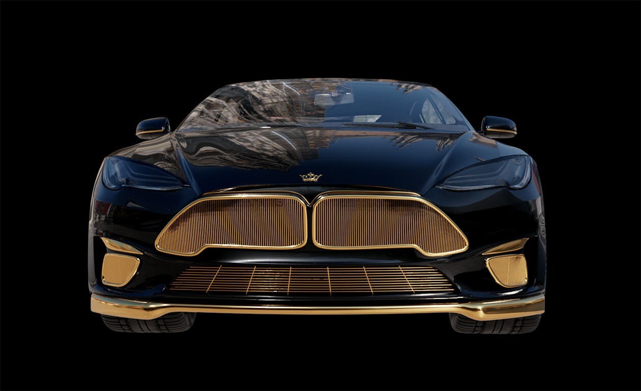 Tesla Model Excellence mạ vàng 24K, siêu phẩm đắt nhất và có thể là xấu nhất - Ảnh 3.