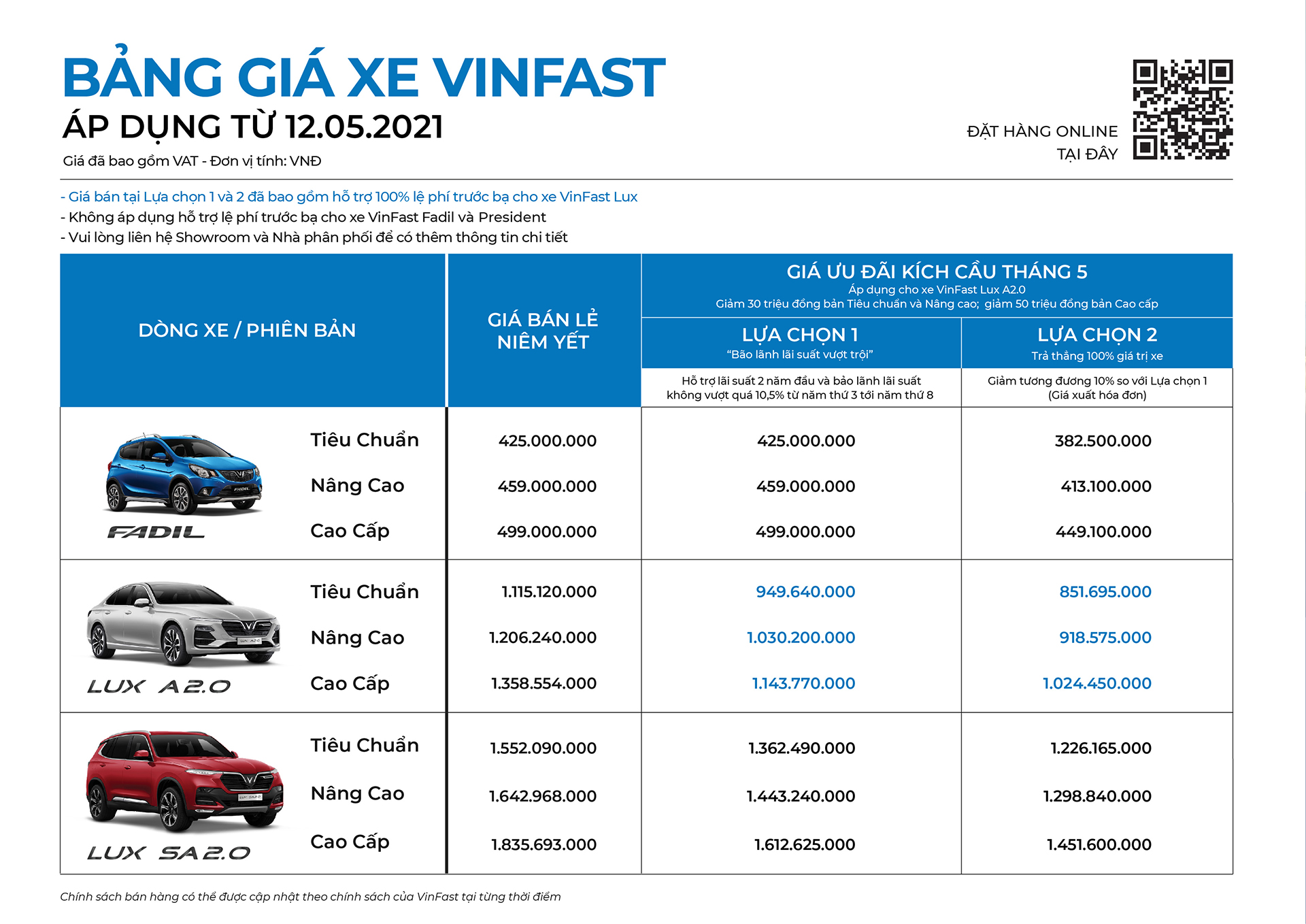Cơ hội sở hữu xế sang VinFast Lux A2.0 chỉ từ 851 triệu đồng duy nhất trong tháng 5 - Ảnh 2.