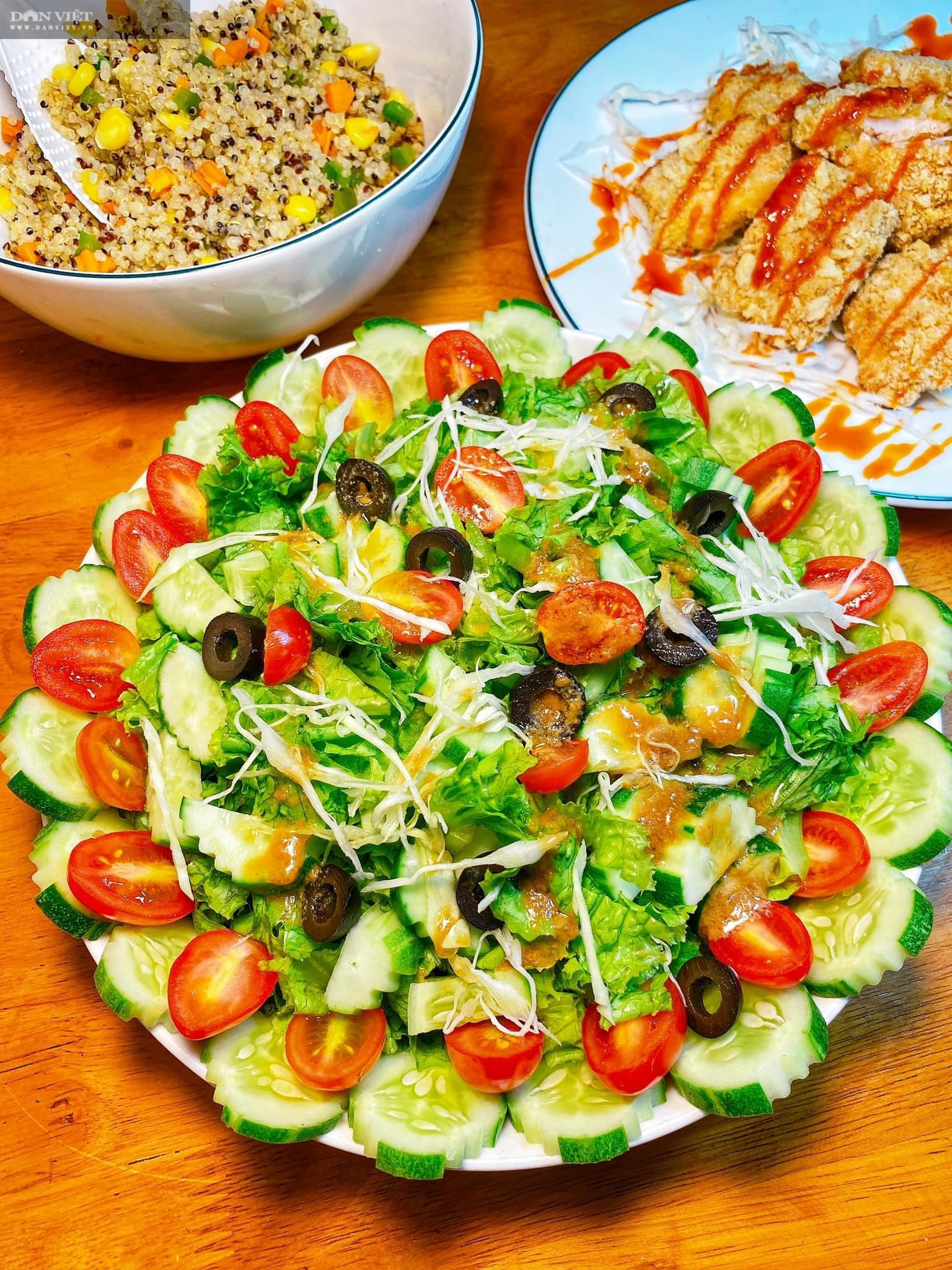 Cách thực hiện món salad trộn dầu giấm