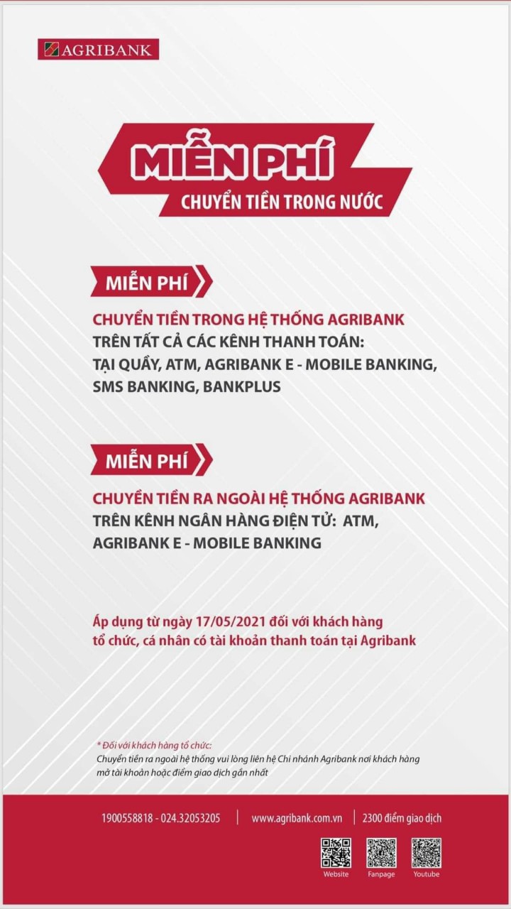 Ưu đãi lớn ở Agribank: Miễn phí 100% dịch vụ chuyển tiền - Ảnh 1.