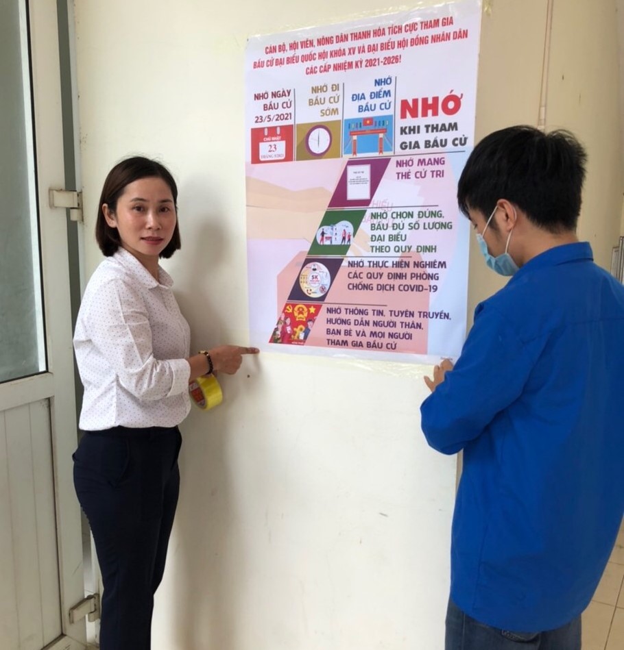 Hội Nông dân tỉnh Thanh Hoá tăng cường tuyên truyền trực quan về công tác bầu cử các cấp đến cơ sở - Ảnh 2.