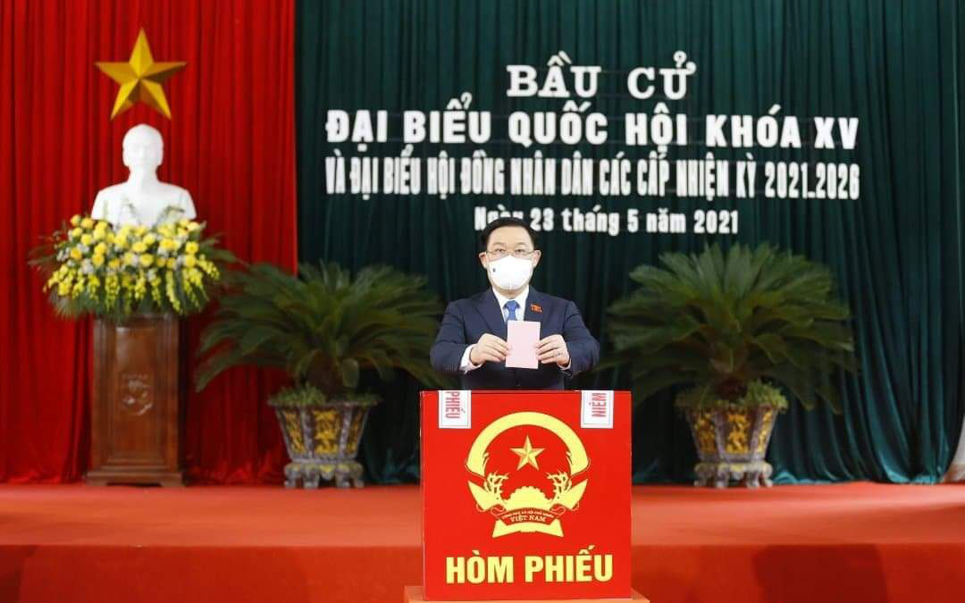 Chủ tịch Quốc hội Vương Đình Huệ phát biểu lời gan ruột với cử tri Hải Phòng trong ngày bầu cử