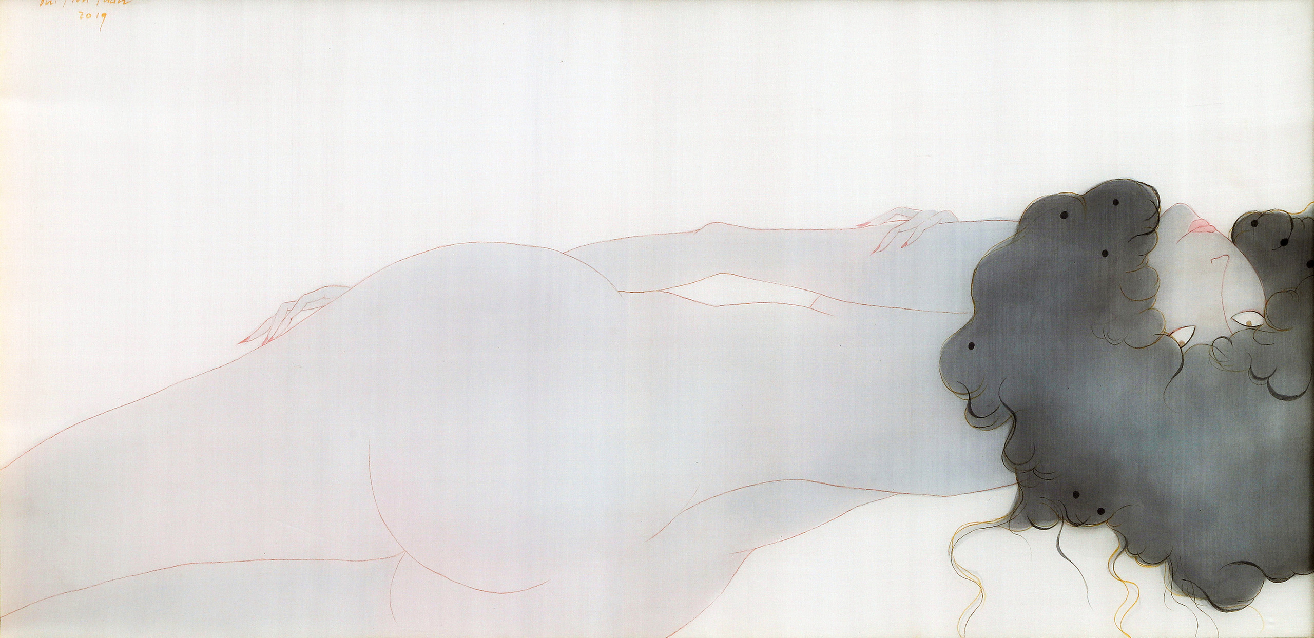 Ngắm tân mỹ nhân thanh thoát trong tranh lụa của Bùi Tiến Tuấn - Ảnh 2.