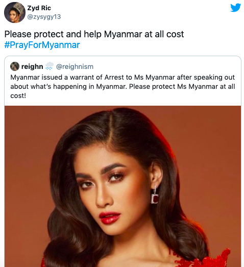 Động thái của đại diện Myanmar giữa tin đồn bị truy nã khẩn cấp sau màn cầu cứu tại Miss Universe 2020 - Ảnh 2.