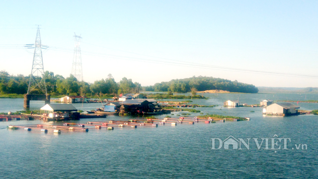 Nước sông La Ngà, huyện Định Quán đã rút xuống khá nhanh