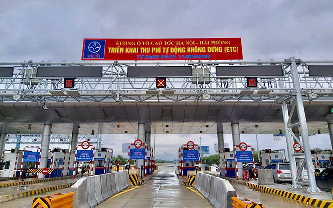 Từ ngày 1/6, sẽ bị xử phạt phương tiện không dán thẻ ETC đi vào cao tốc Hà Nội - Hải Phòng - Ảnh 1.