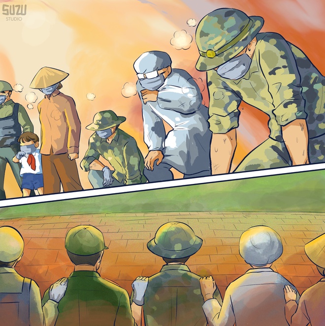 Cư dân mạng vẽ tranh cổ vũ y, bác sĩ ở Bắc Giang - Ảnh 6.