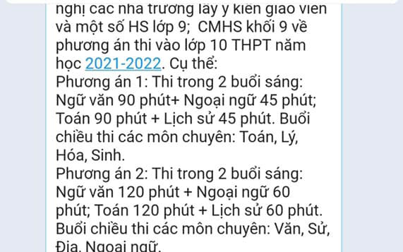 Hà Nội thăm dò ý kiến giáo viên, học sinh và phụ huynh về phương án thi vào lớp 10